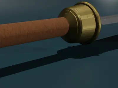 game ready low poly sword Free 3D model order