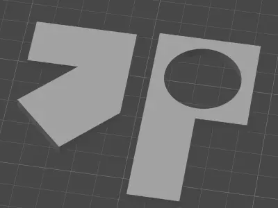 Simple 2 piece puzzle 3D print model
