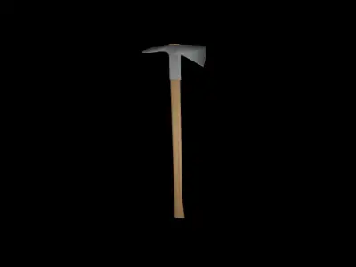 Fire Axe Free low-poly 3D model get