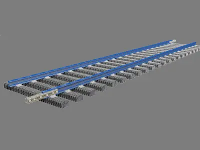 Railway track 3D model 2