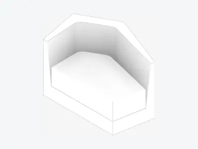 Furniture - Seating - Contemporary - Scoop - Left Low-poly 3D model