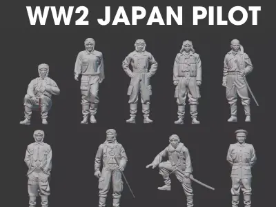 World War 2 Japan Pilot 3D print model