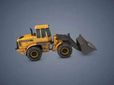 Wheel Loader Low-poly 3D model by 3dmodelreactor - Low-poly