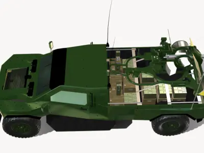 conceito veiculo blindado 4x4  Low-poly 3D model