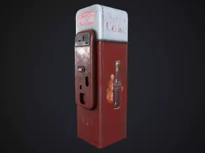 Coca Cola Vendo 44 Old Rust Worn Low-poly 3D model