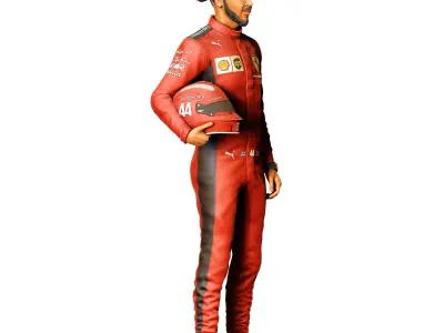 Lewis Hamilton  racing driver 3D print model