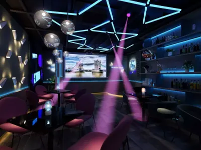 Leisure Modern bar Bar entertainment 3D model