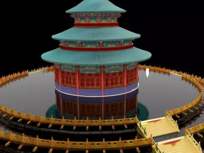 Chinese palace temple 3D model