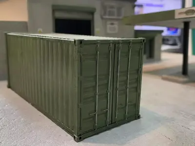 20FT SHIPPING CONTAINER 7MM SCALE O GAUGE MODEL RAILWAY 3D print model