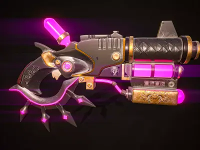 Futuristic Energy Weapon PBR 3D Game Asset 3D model