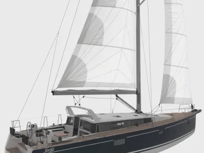 Sailboat Beneteau Sense 50 yacht 3D model purchase