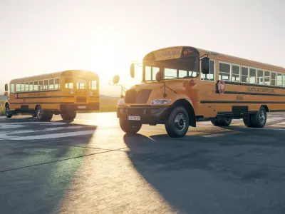 School Bus 3D model shop