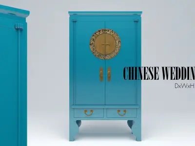 CHINESE WEDDING CABINET Low-poly 3D model