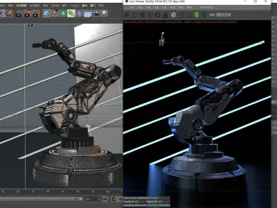 C4D Octane Robotic arm  3D model