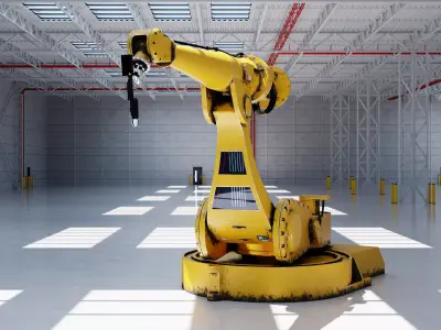 Industrial welding robot 3D model