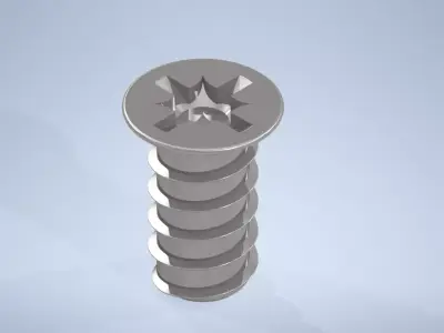 IKEA Flat Top Hinge Bracket Screw 100347 3D model
