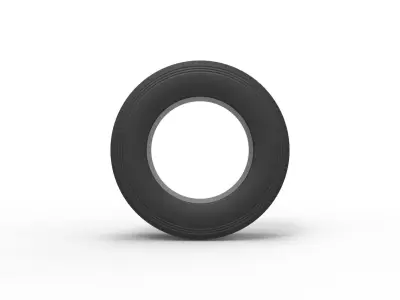 Semi truck tire 2 Scale 1 to 25 3D print model