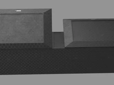 Basic Truck Toolbox Low-poly 3D model