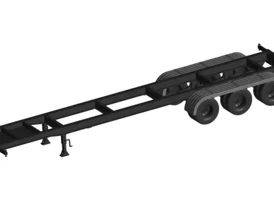 Truck trailer  3D model from CGTrader