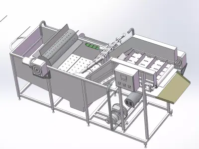 Vegetable and fruit washing machine 3D model
