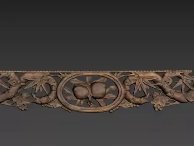 Wooden carving 3D model