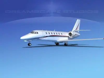 Cessna 680 Citation Sovereign V09 3D model