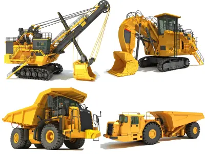 Mining Vehicles Pack 3D model