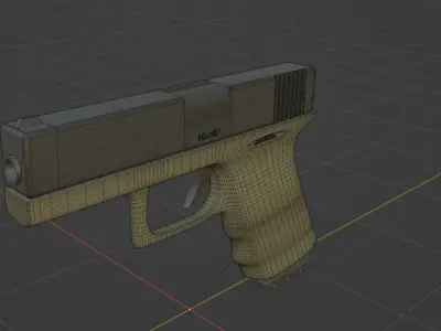 Glock Pistol - Ammunition included Free 3D model