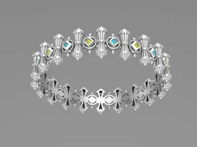 054 - Antique Bangle Design For Girls new 3D print model