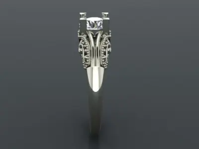 Round center antique look 3D print model