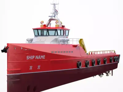 Fast Crew Supplier Vessel 3D model