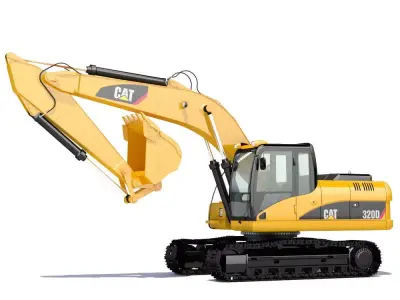 Tracked Excavator Cat 320D 3D model