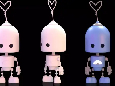 Blue Robot Free 3D model