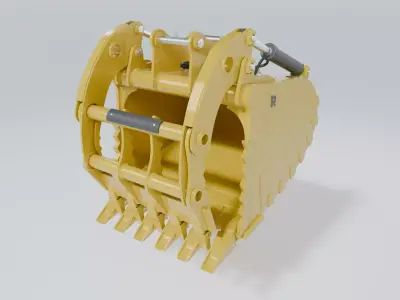 Excavator Bucket Rockland Krypto Klaw Bucket 3D model Low-poly 3D model