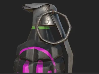Graffiti Grenade Low-poly 3D model