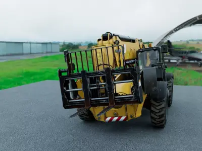 Telehandler Low-poly 3D model
