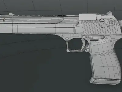Desert Eagle Pistol Low-poly 3D model buy