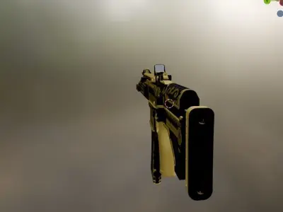 weapon gun 4 Low-poly 3D model