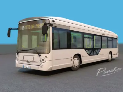 Heuillez GX327 city bus 3D model