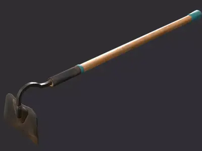 Farming Hoe Low-poly 3D model