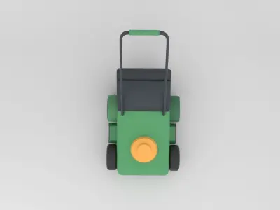 Lawn Mower Low-poly 3D model Low-poly 3D model