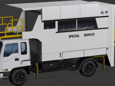 Isuzu catering lift Low-poly 3D model