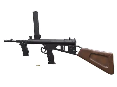 Owen Gun MK 2 Low Poly PBR Low-poly 3D model