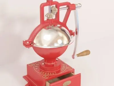 Antique Peugeot Freres Brevetes Coffee Mill 3D model