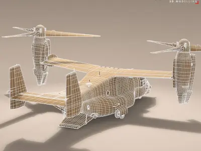 V-22 Osprey US Marines 3D model