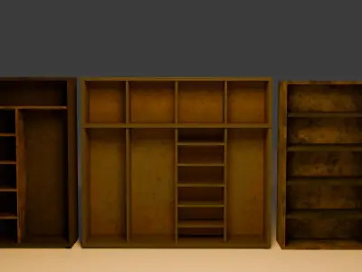 Retro Sci-Fi Closet Pack Low Poly Low-poly 3D model