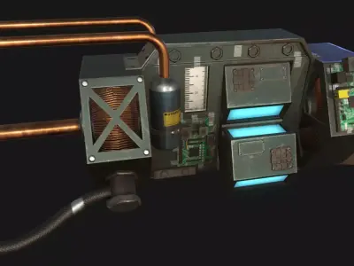 Tau Cannon from Half Life Low-poly 3D model