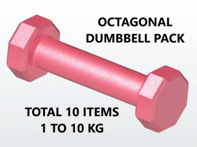 OTCAGONAL DUMBBELL PACK 3D print model
