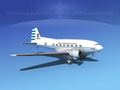 Douglas C-47 Dakota RCAF 3D model