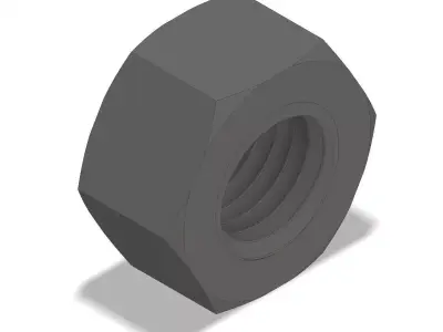 Hexagonal Nut M16 3D model